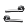 Intelligent Hardware Durham Lever in Polished Chrome / Satin Chrome on Round Rose