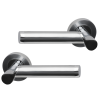 Intelligent Hardware Enterprise Lever in Polished Chrome / Satin Chrome on Round Rose