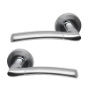 Intelligent Hardware Falcon Lever in Polished Chrome / Satin Chrome on Round Rose