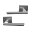 Intelligent Hardware Gemini Lever in Satin Chrome Plated on Square Rose