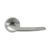 071-16E TURIN SATIN CHROME LEVER ON ROUND ROSE