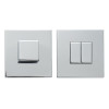 Square Scalloped Edge Rose Number 13E - Oro Oro Bathroom Turn and Release - Polished Chrome