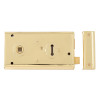 140x75 RIM LOCK POL'BRASS, 2 KEYS