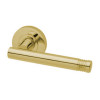 STRATA POL'D BRASS LEVER ON ROUND ROSE