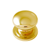 32 MM VICTORIAN POL'D BRASS CUP'D KNOB