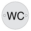 W.C. Symbol 75mm Diameter - Satin Stainless Steel - Screw Fix (LL60 622.SSS)