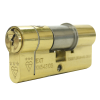 80mm 35-10-35 (40/40) Polished Brass 3* Kitemarked Euro Cylinder (Exterior = 35mm Side)