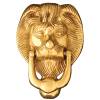 4" Small Lions Head in Polished Brass