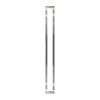 Pull Handle - 1500mm Straight QUAD Square Design including 2 fixings with bolts - Satin Stainless Steel 316 - 38mm Diameter