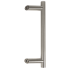 Pull Handle - 600mm OFFSET 400mm centres including 2 fixings with bolts - Satin Stainless Steel 316 - all fittings inc Back to Back