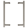 Pull Handle - 900mm Offset including fixings with bolts - Satin Stainless Steel 316