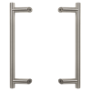 Pull Handle - 900mm Offset including 2 fixings with bolts - Satin Stainless Steel 316