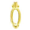 Modern Oval Door Knocker in Polished Brass