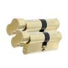 TL Specification Anti Drill cylinder - 35/35 (70mm) - Brass Thumbturn Keyed alike in Pairs