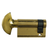 HALF Zero Lift SXD Anti Bump, Pull + Sacrificial Cut Satin BRASS 35-10-5 - 50mm THUMBTURN